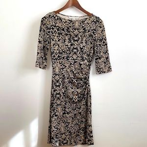 Diane Von Furstenberg Paisley Print 100% Silk Sheath Dress Sz 2